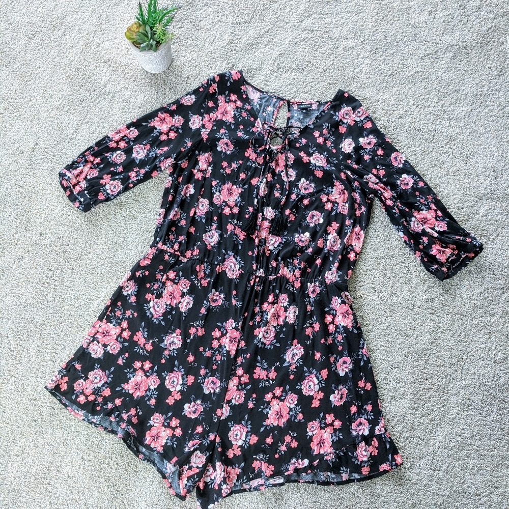 Torrid Black and Pink Floral Women's Shorts